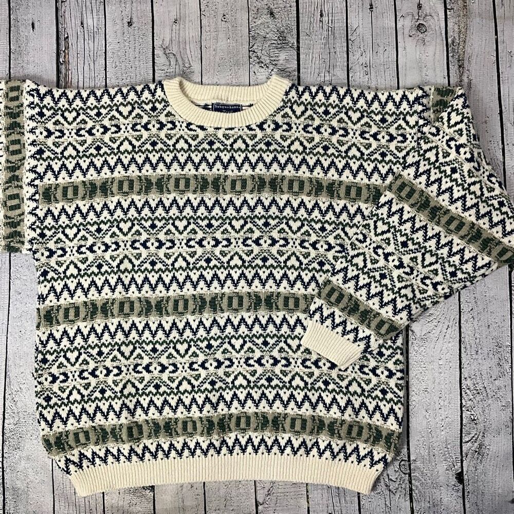 VINTAGE SUSQUEHANNA TRAIL OUTFITTERS Cotton Fair Isle Sweater